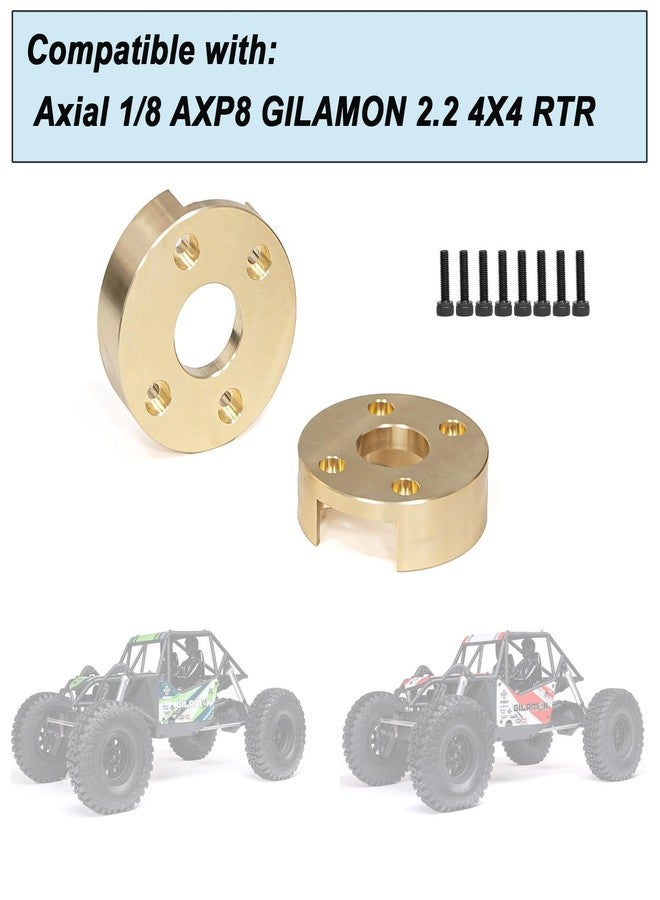 XSYGO 2pcs 82g Brass Wheel Weights RC Block Counterweigh Upgrade Parts for Axial 1/8 AXP8 GILAMON 2.2 4X4 RTR Trail Buggy - Image 3